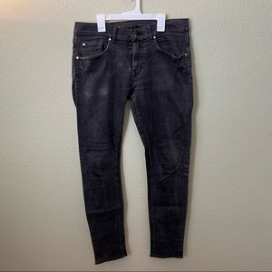 Skinny Faded Black Stretch Denim (33/32)